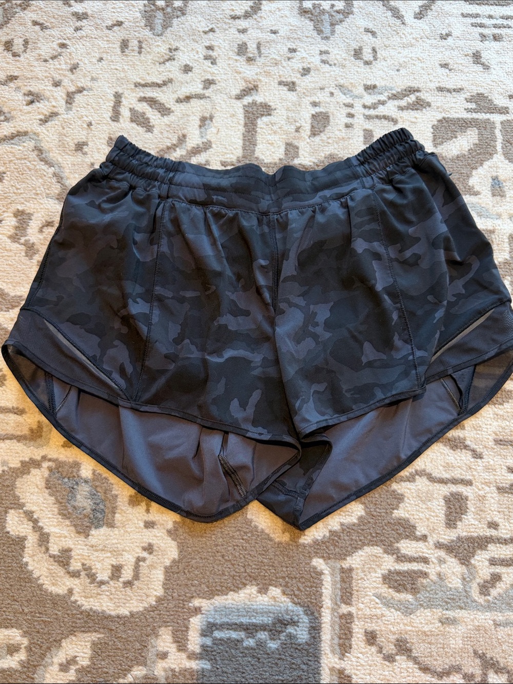 Women’s Black Camo Running Shorts
